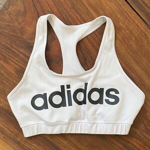Adidas White Racerback Sports Bra